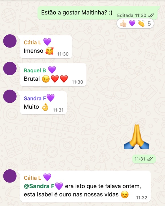 Grupo do BABIA: esta Isabel é ouro nas nossas vidas